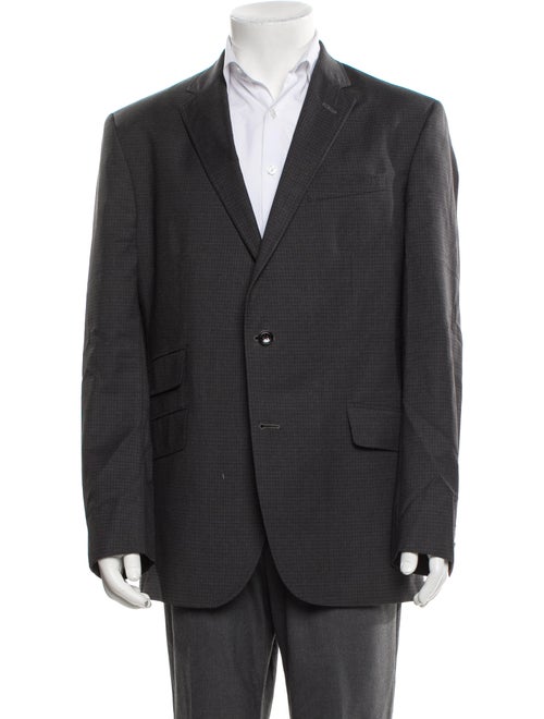 Ted Baker Wool Plaid Print Blazer