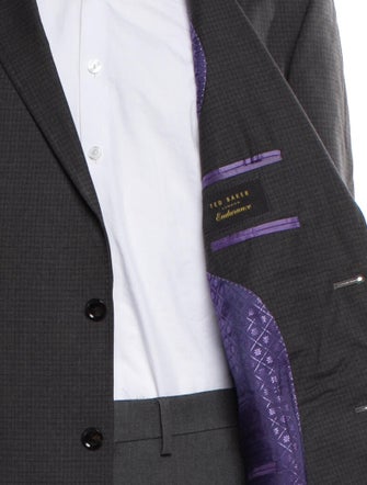 Ted Baker Wool Plaid Print Blazer