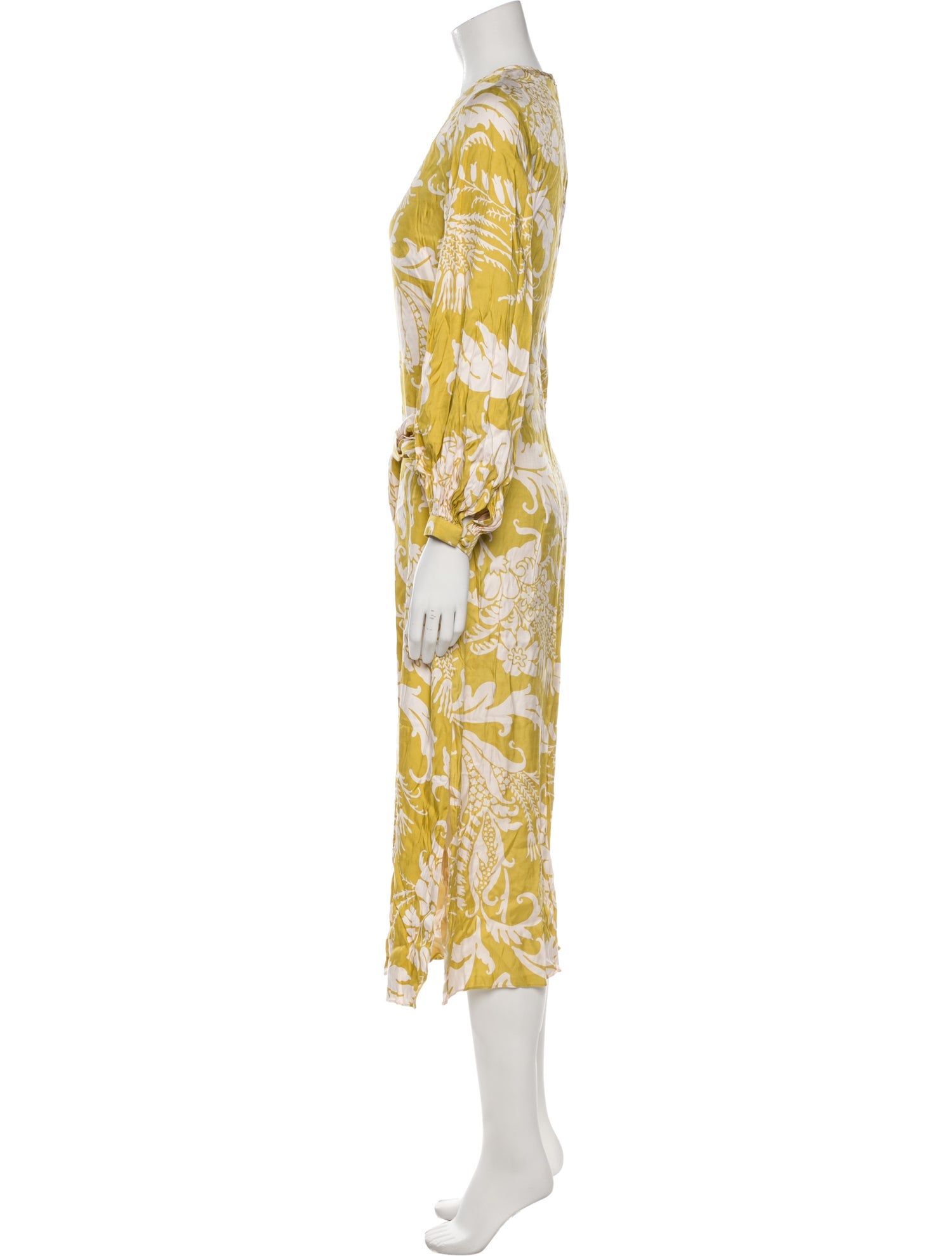 Ted Baker Floral Print Midi Length Dress