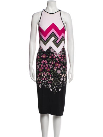 Ted Baker Floral Print Midi Length Dress