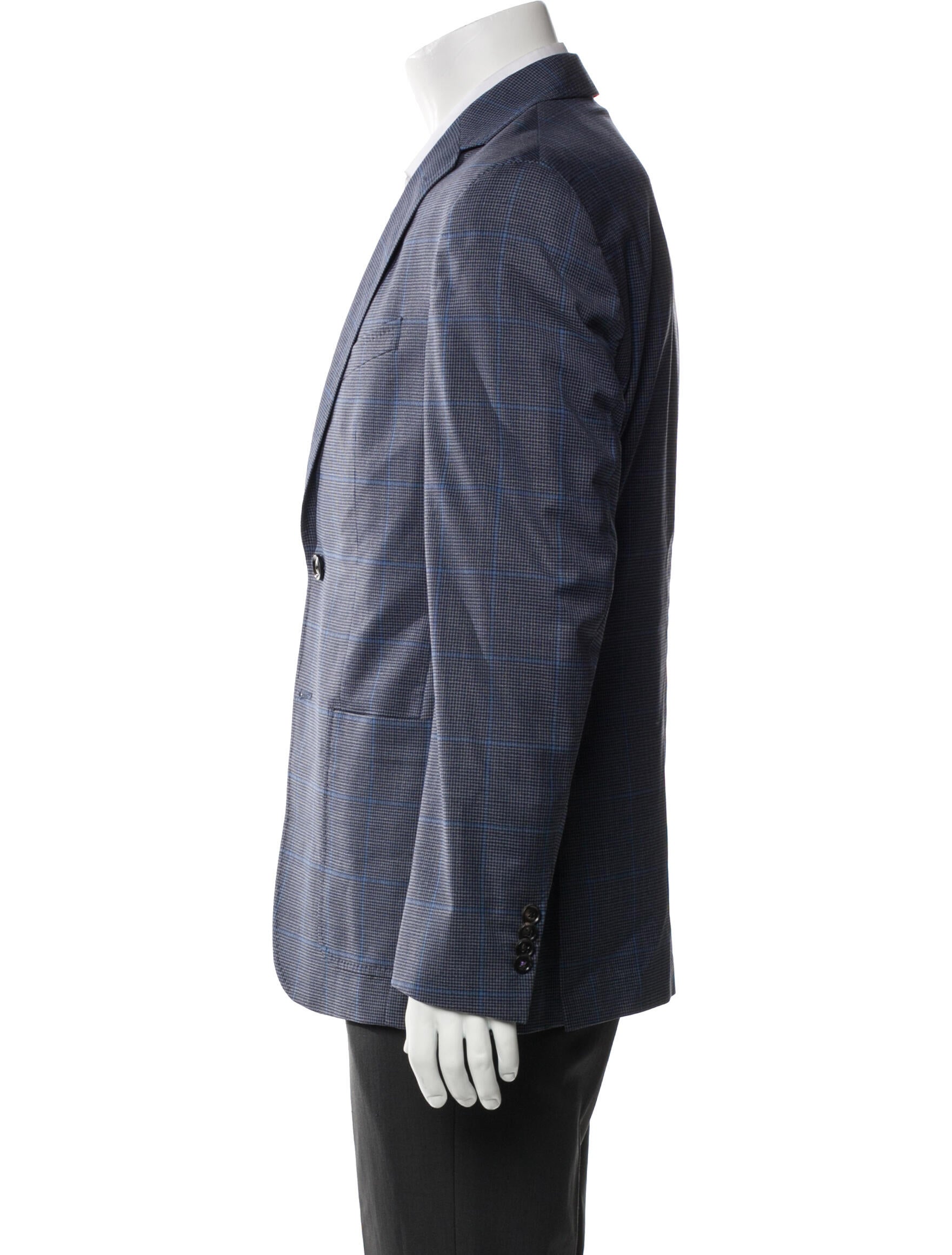 Ted Baker Wool Plaid Print Blazer