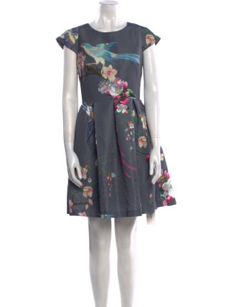 Ted Baker Floral Print Mini Dress
