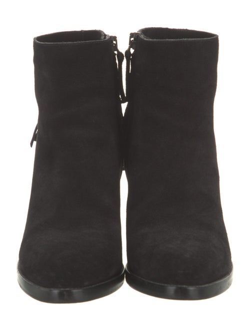 Sartore Suede Fringe Trim Accent Boots