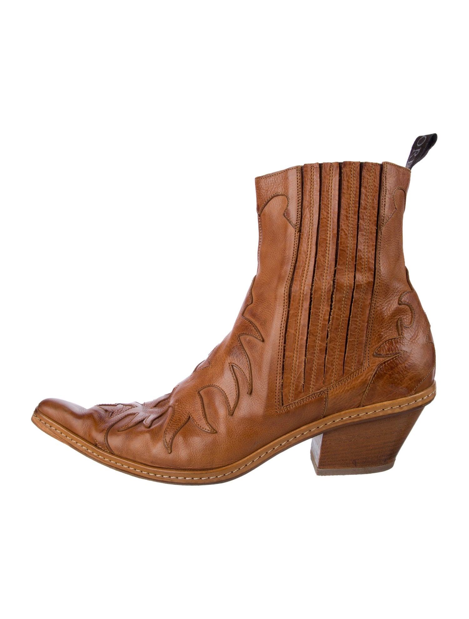 Sartore Leather Patterned Western Boots