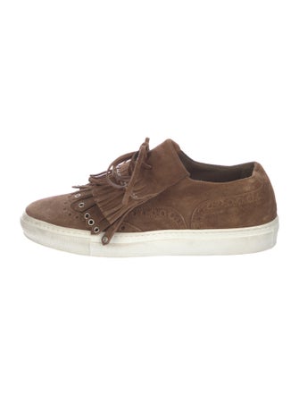 Sartore Suede Eyelet Trim Sneakers