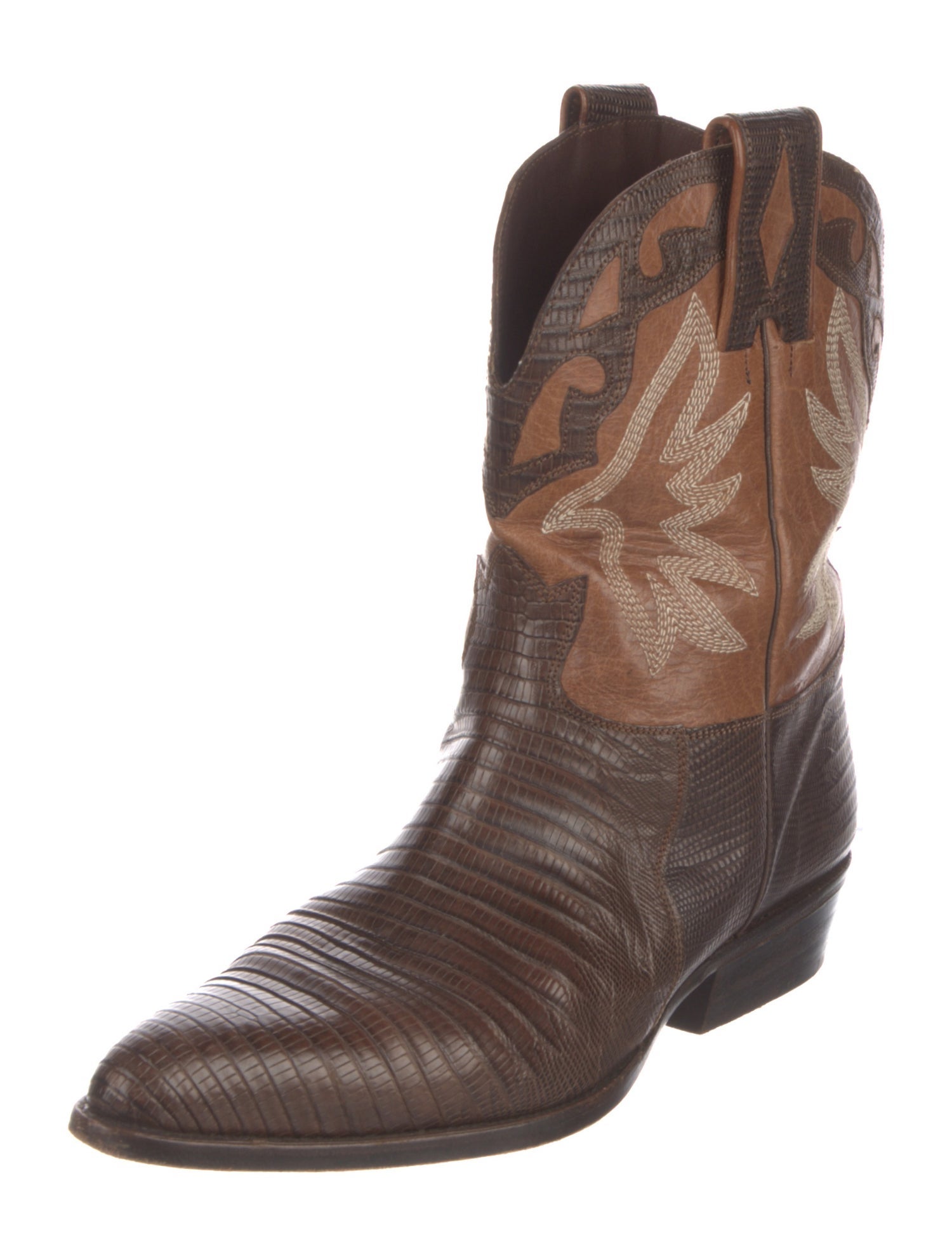 Sartore Leather Printed Western Boots