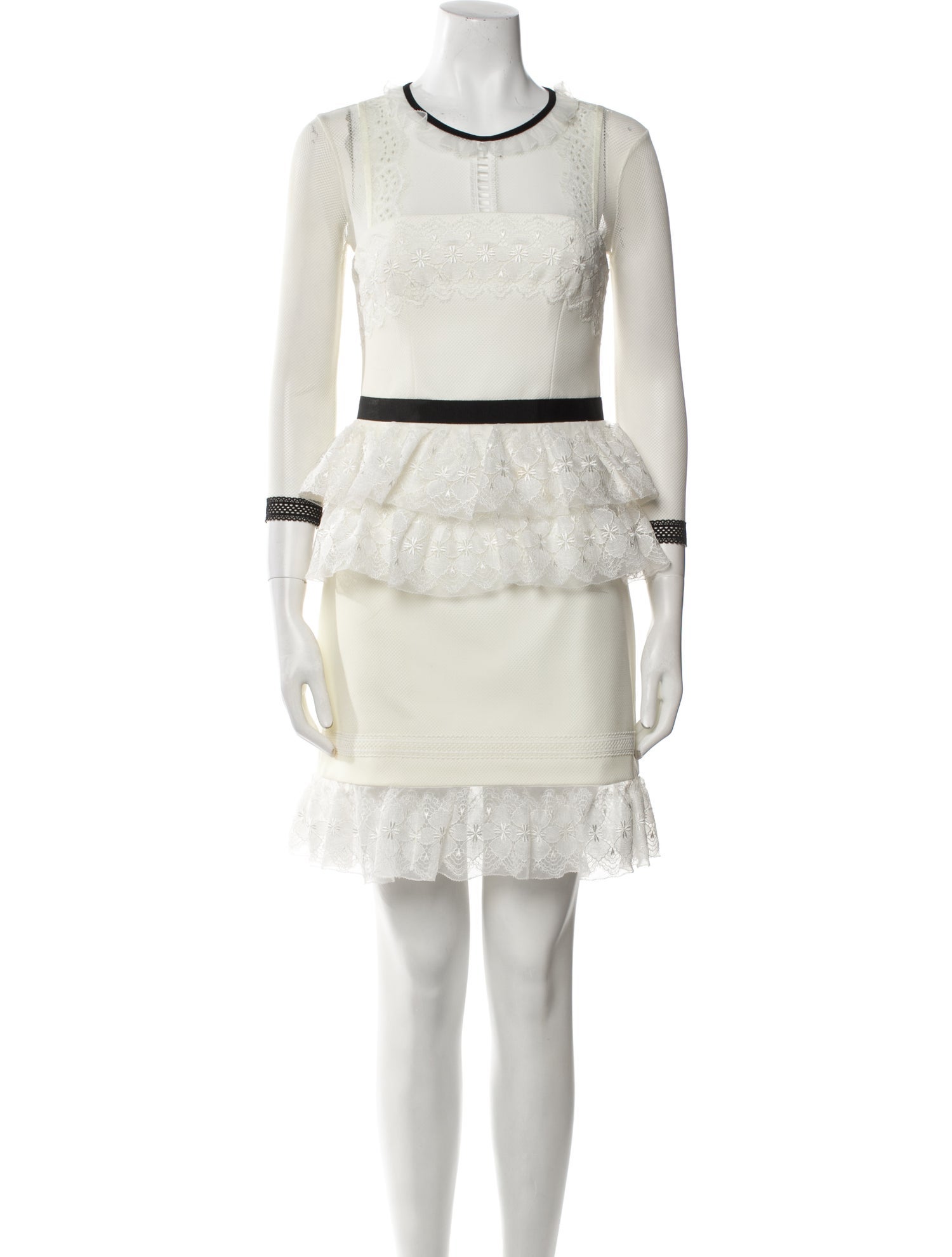 Three Floor Crew Neck Mini Dress