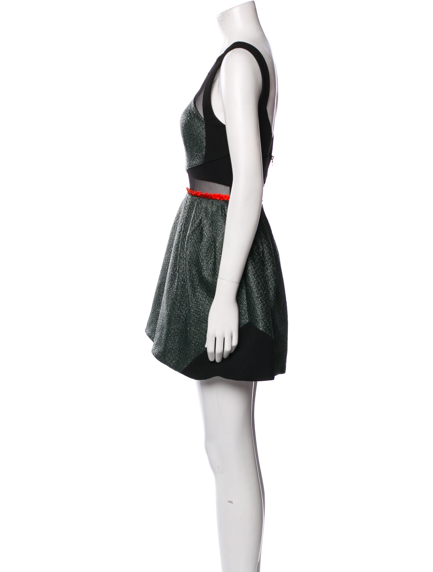 Three Floor V-Neck Mini Dress