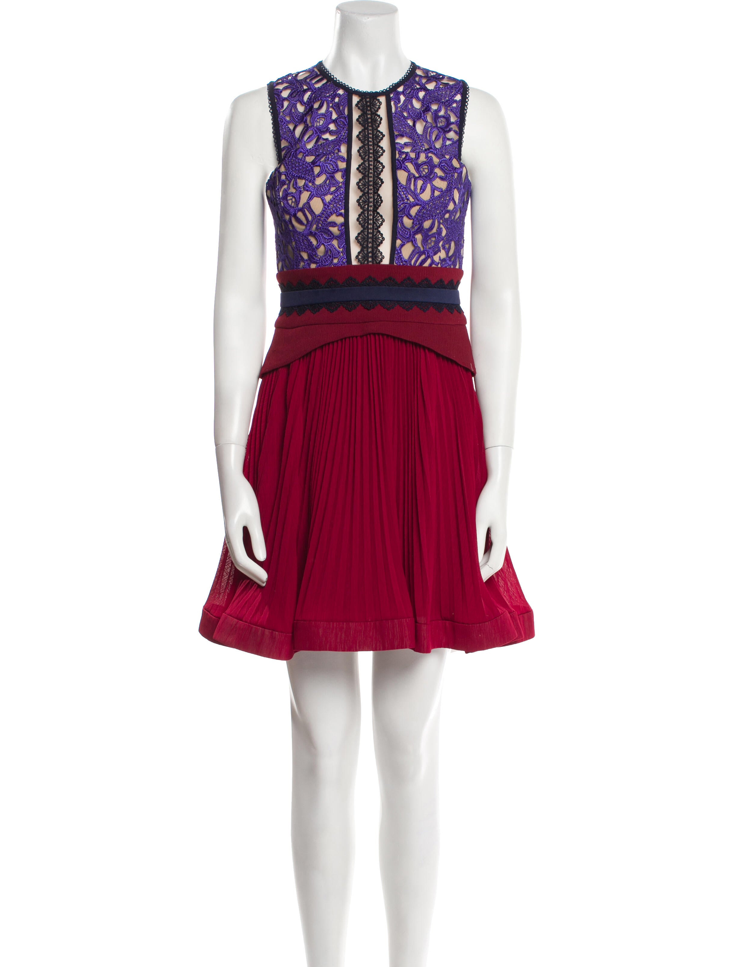 Three Floor Colorblock Pattern Mini Dress