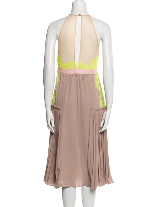 Three Floor Halterneck Midi Length Dress