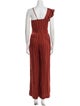 Three Floor Striped V-Neck Jumpsuit