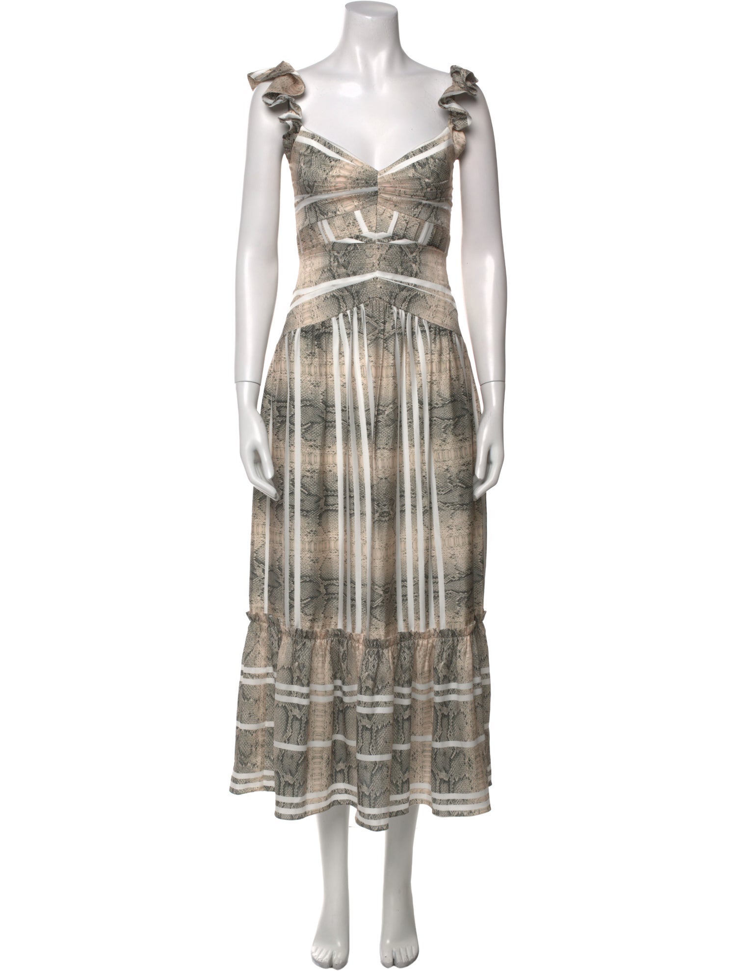 Three Floor Printed Long Dress