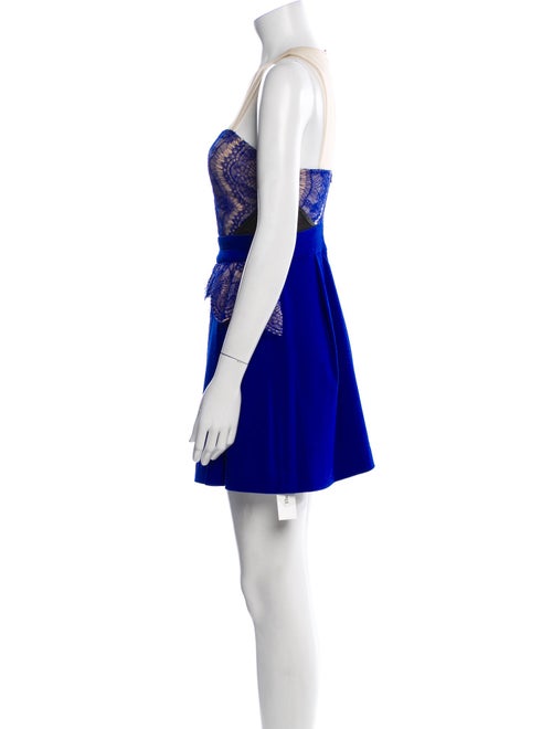 Three Floor Lace Pattern Mini Dress