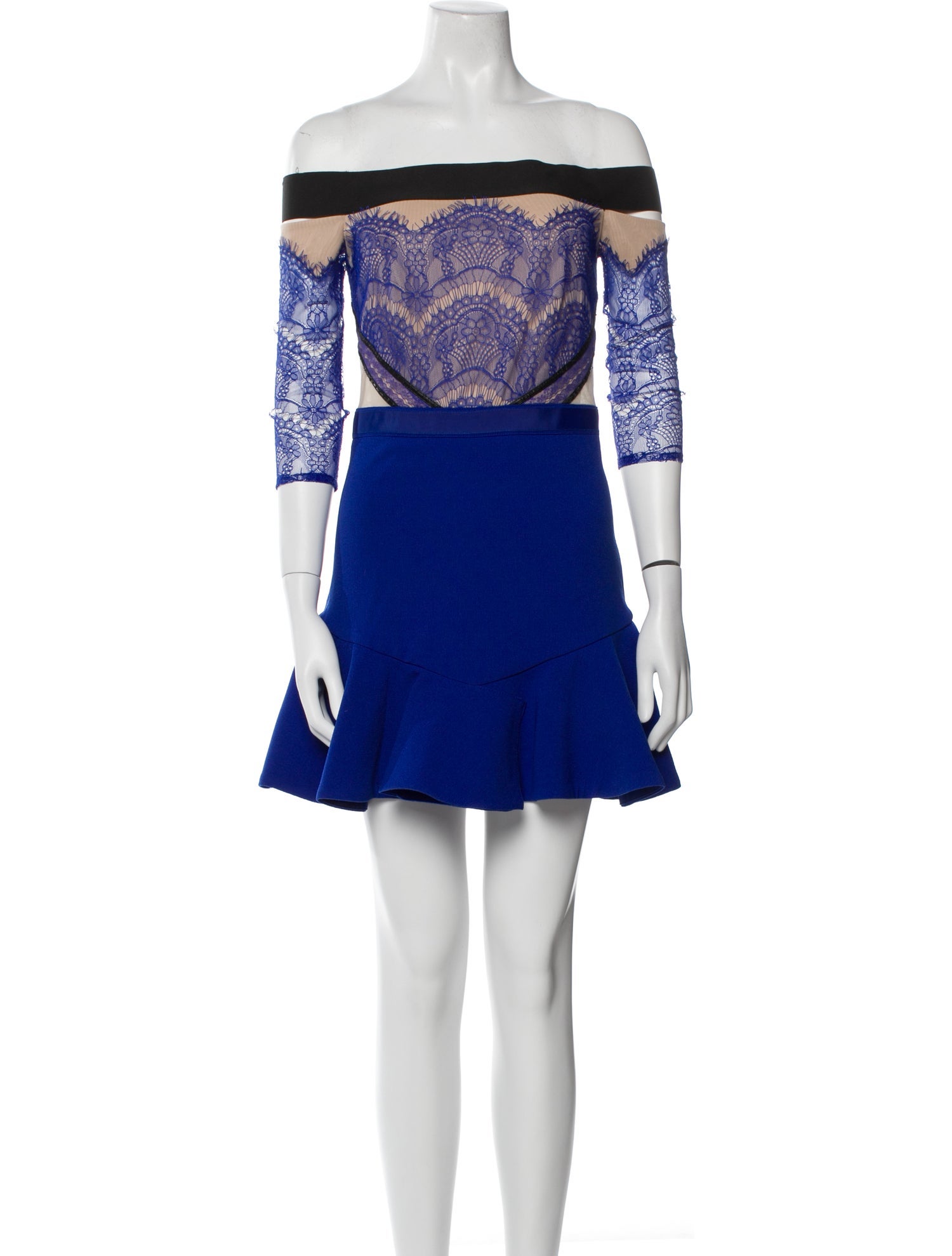 Three Floor Off-The-Shoulder Mini Dress w/ Tags