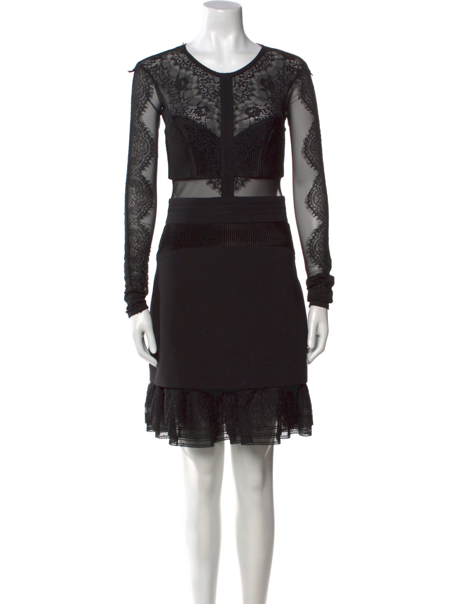 Three Floor Scoop Neck Knee-Length Dress