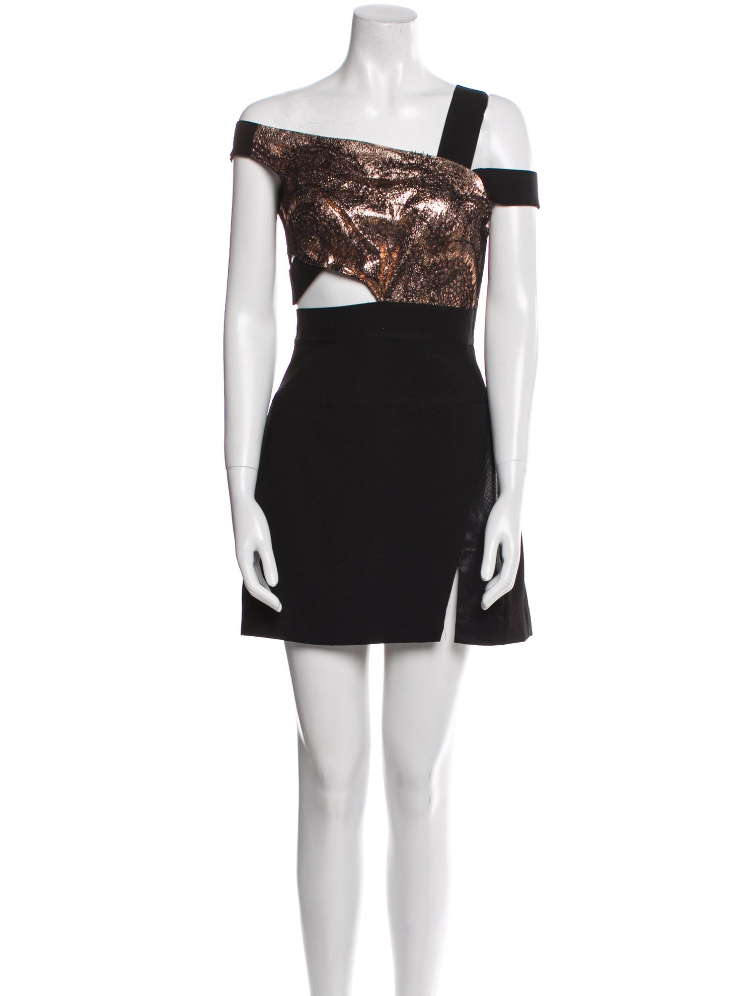 Three Floor Colorblock Pattern Mini Dress