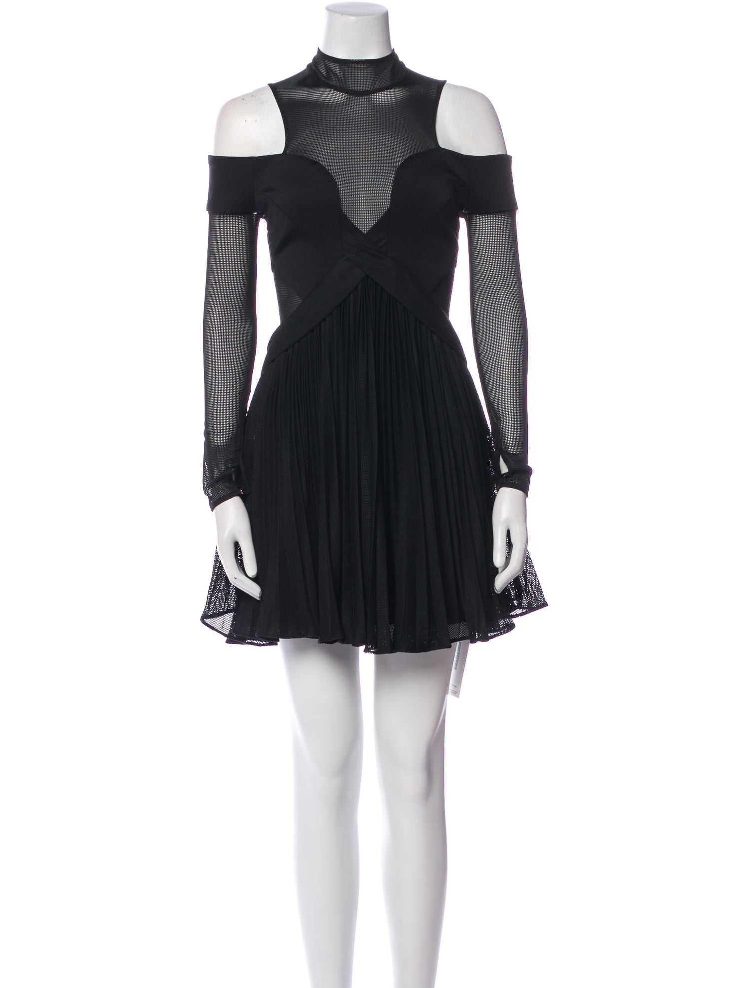 Three Floor Mock Neck Mini Dress