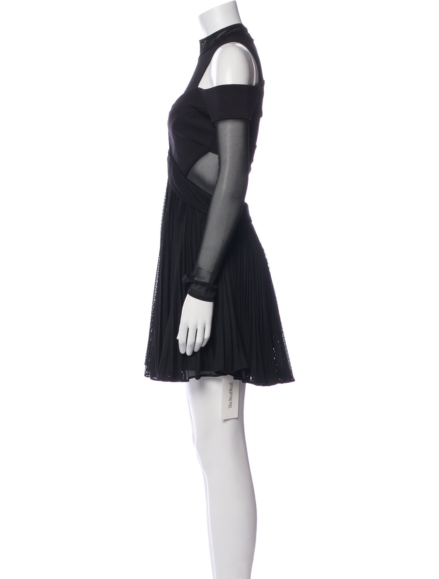 Three Floor Mock Neck Mini Dress