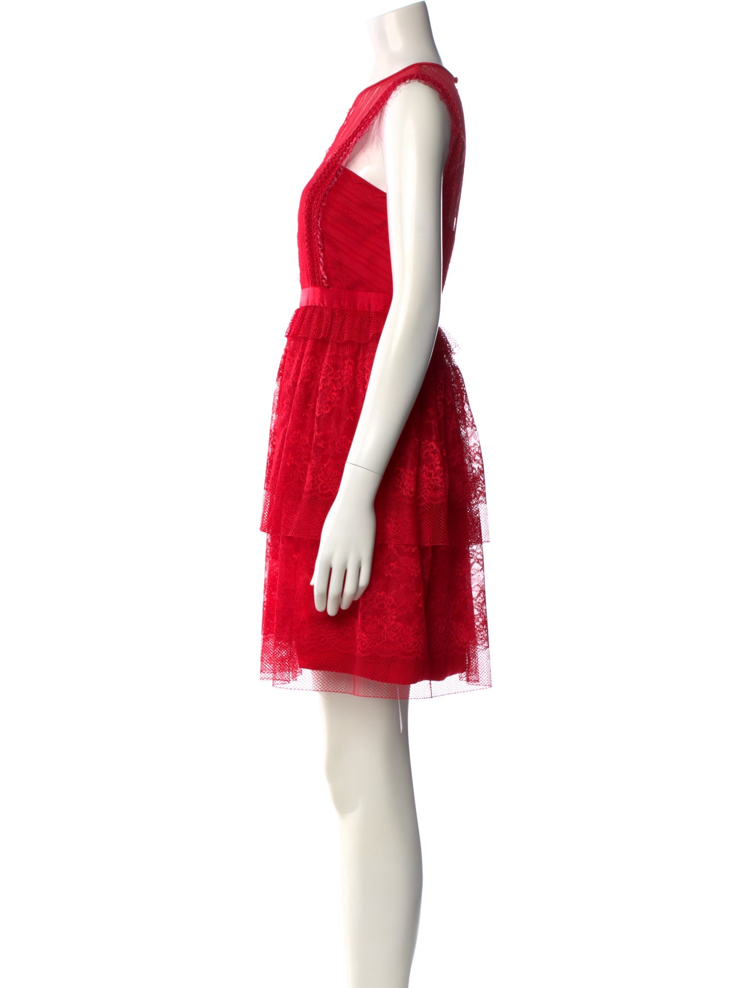 Three Floor Lace Mini Dress