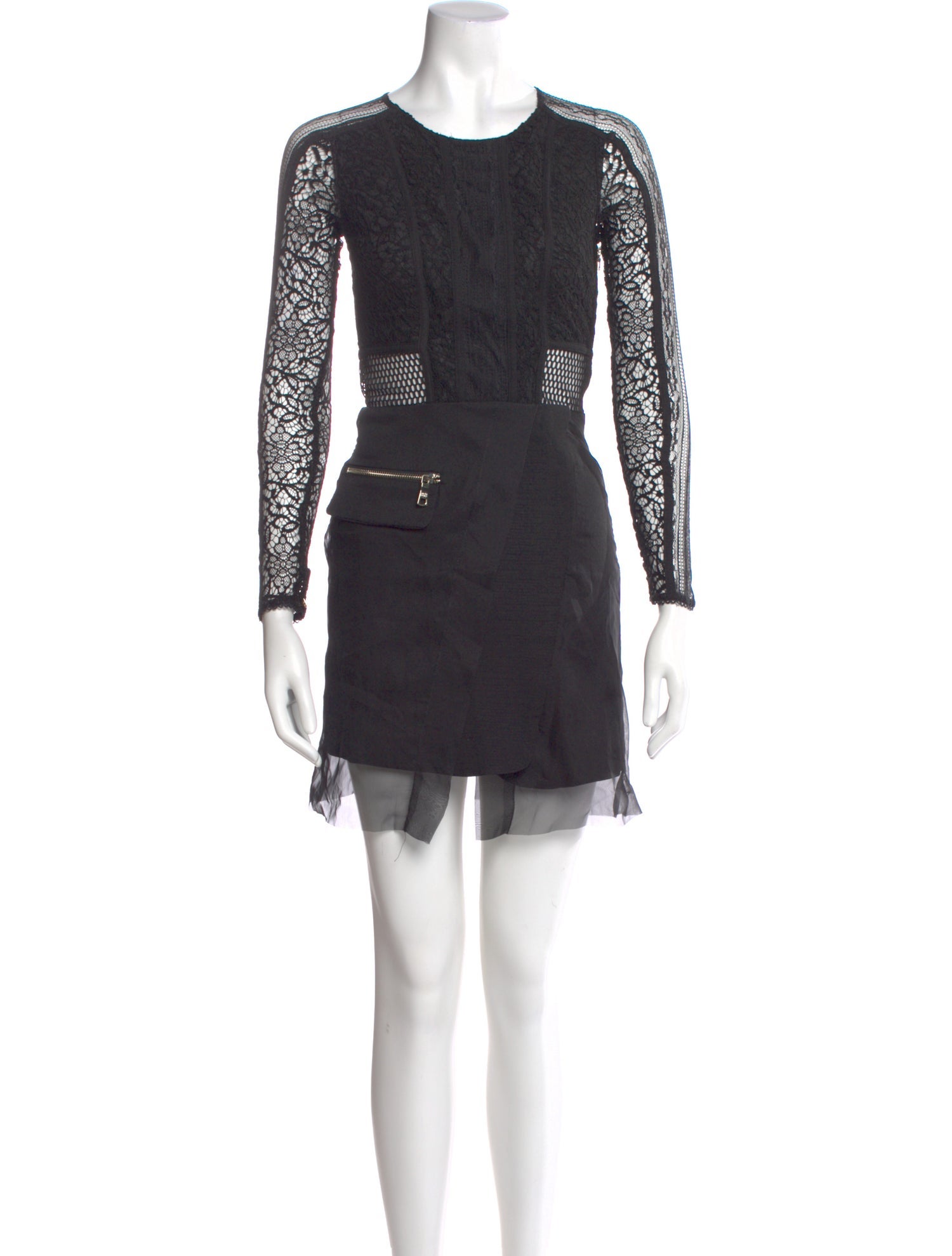 Three Floor Crew Neck Mini Dress