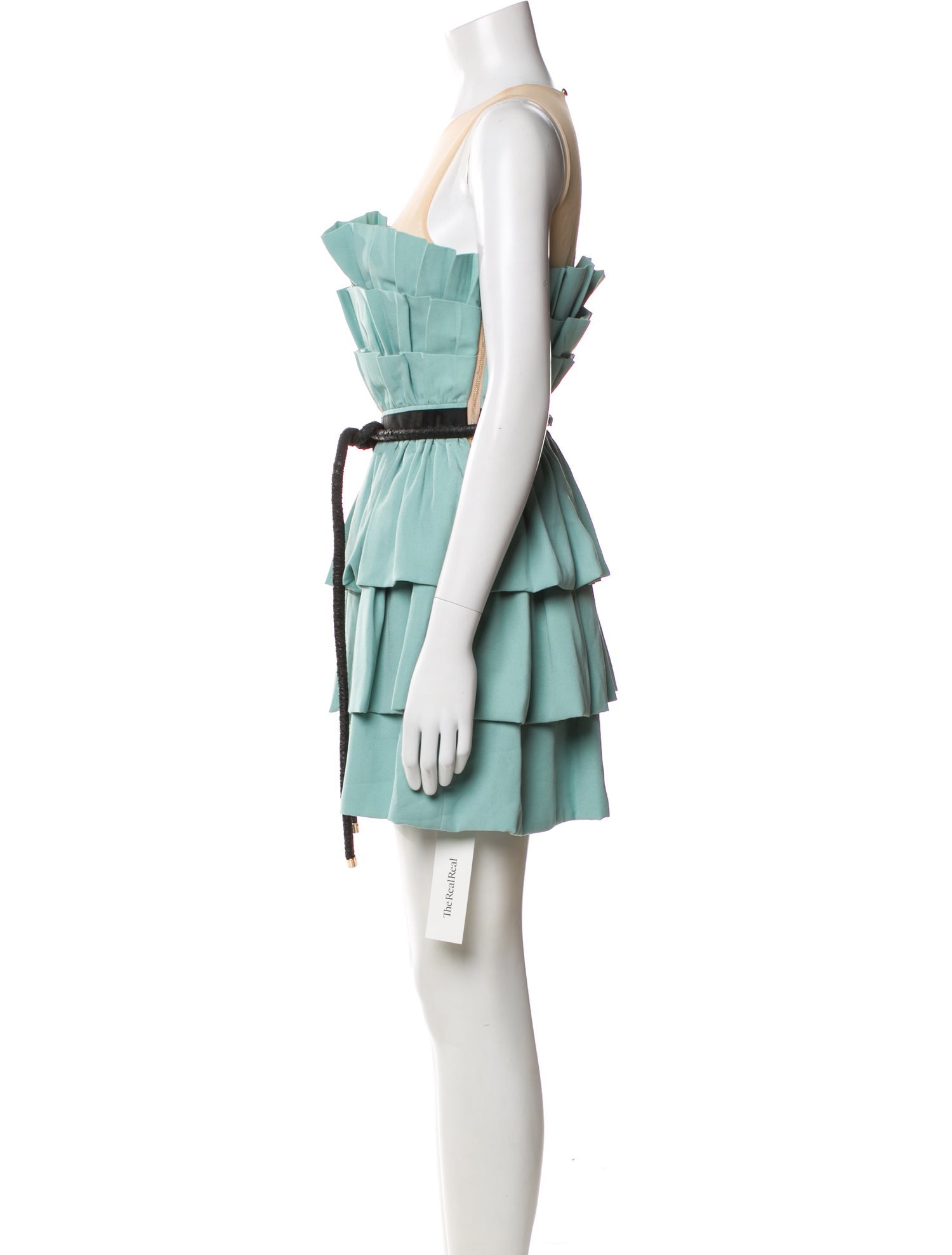 Three Floor Colorblock Pattern Mini Dress