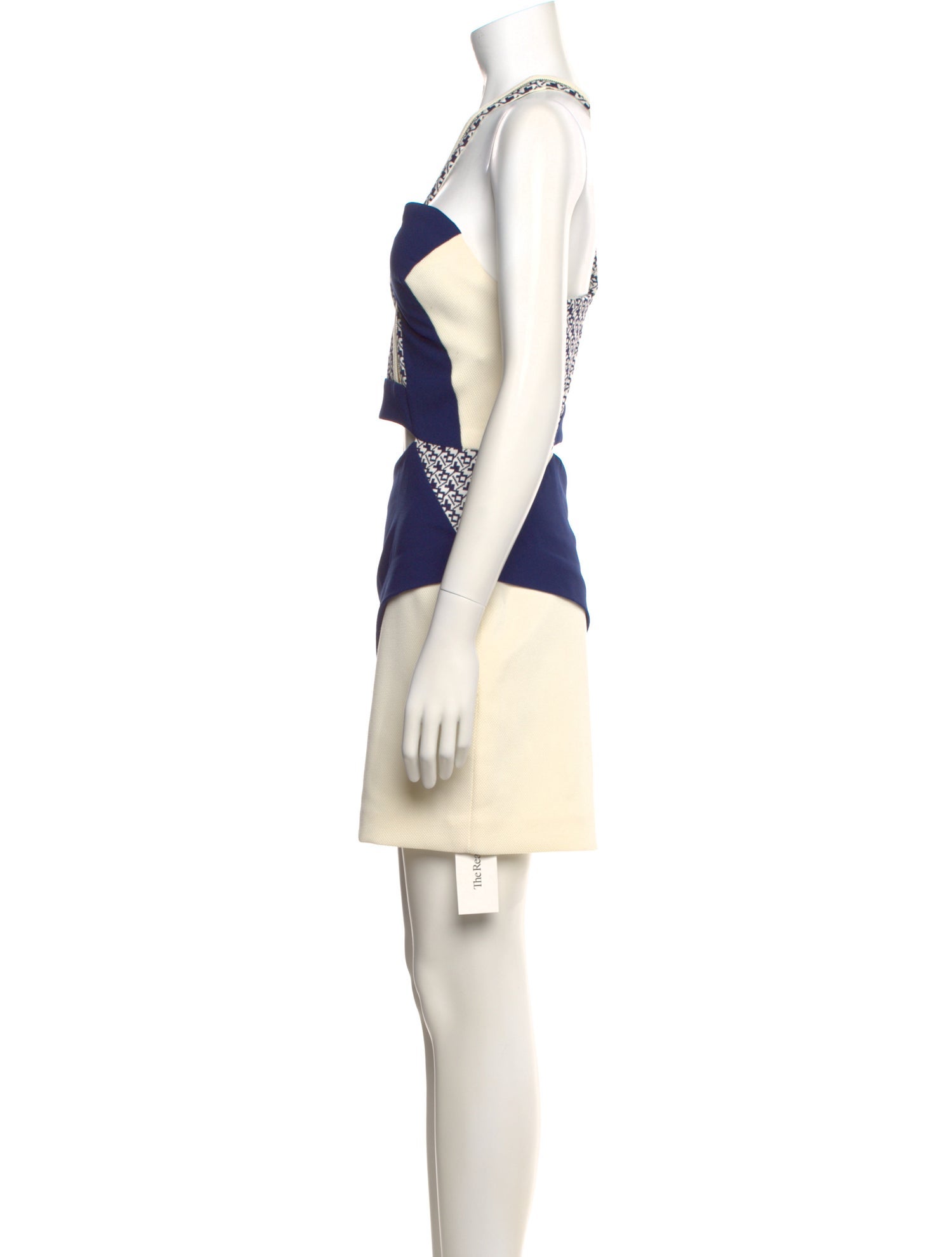 Three Floor Colorblock Pattern Mini Dress w/ Tags