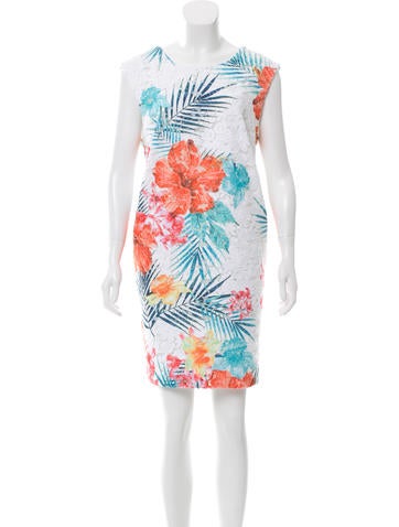 MSGM Floral Pattern Shift Dress