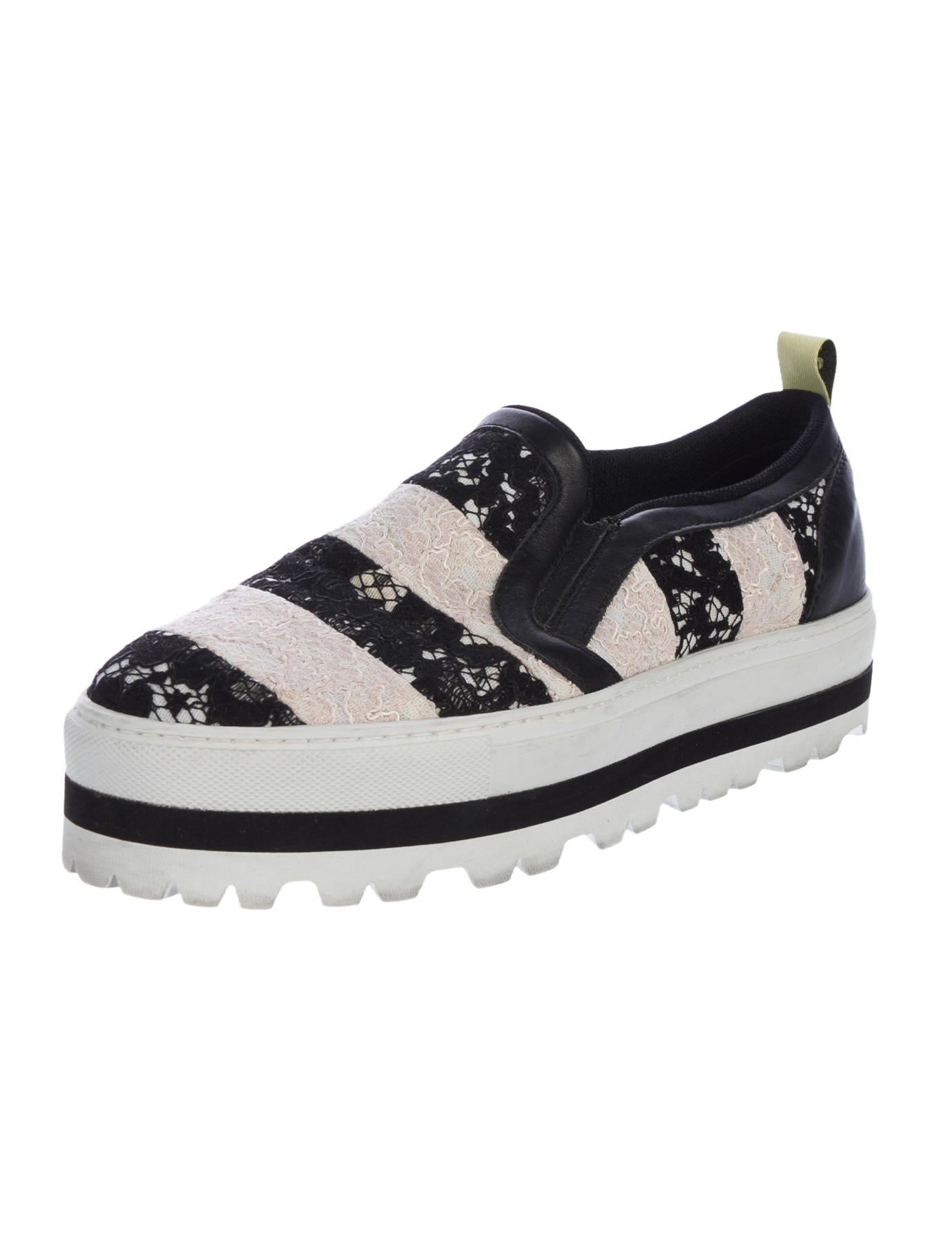 MSGM Lace SlipOn Sneakers Black Sneakers, Shoes W3G22668 The