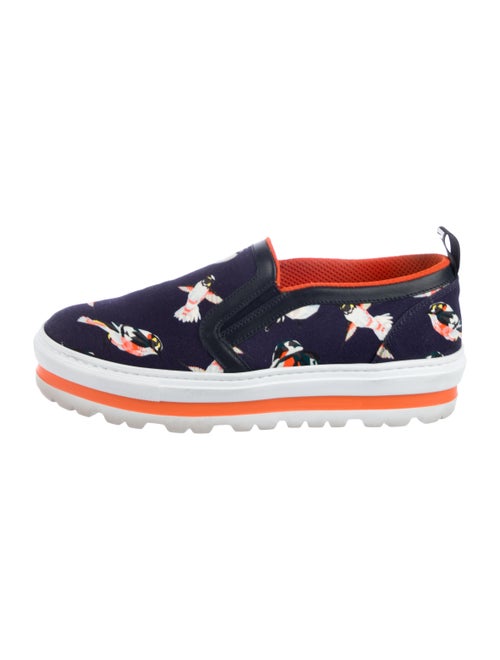 Msgm Printed Platform Sneakers Navy