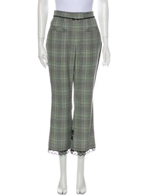 Msgm Fleece Wool Flared Pants Wool