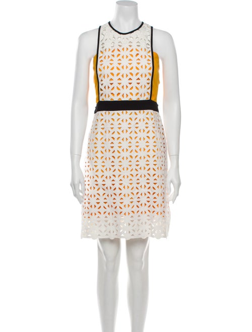 Msgm Colorblock Pattern Mini Dress