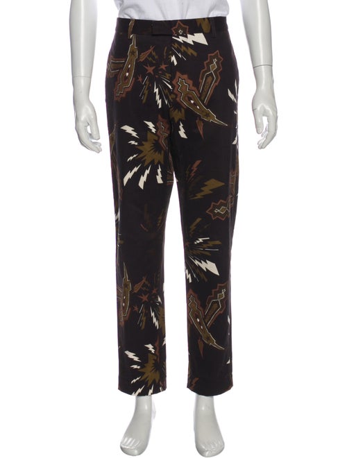 Msgm Printed Pants Brown