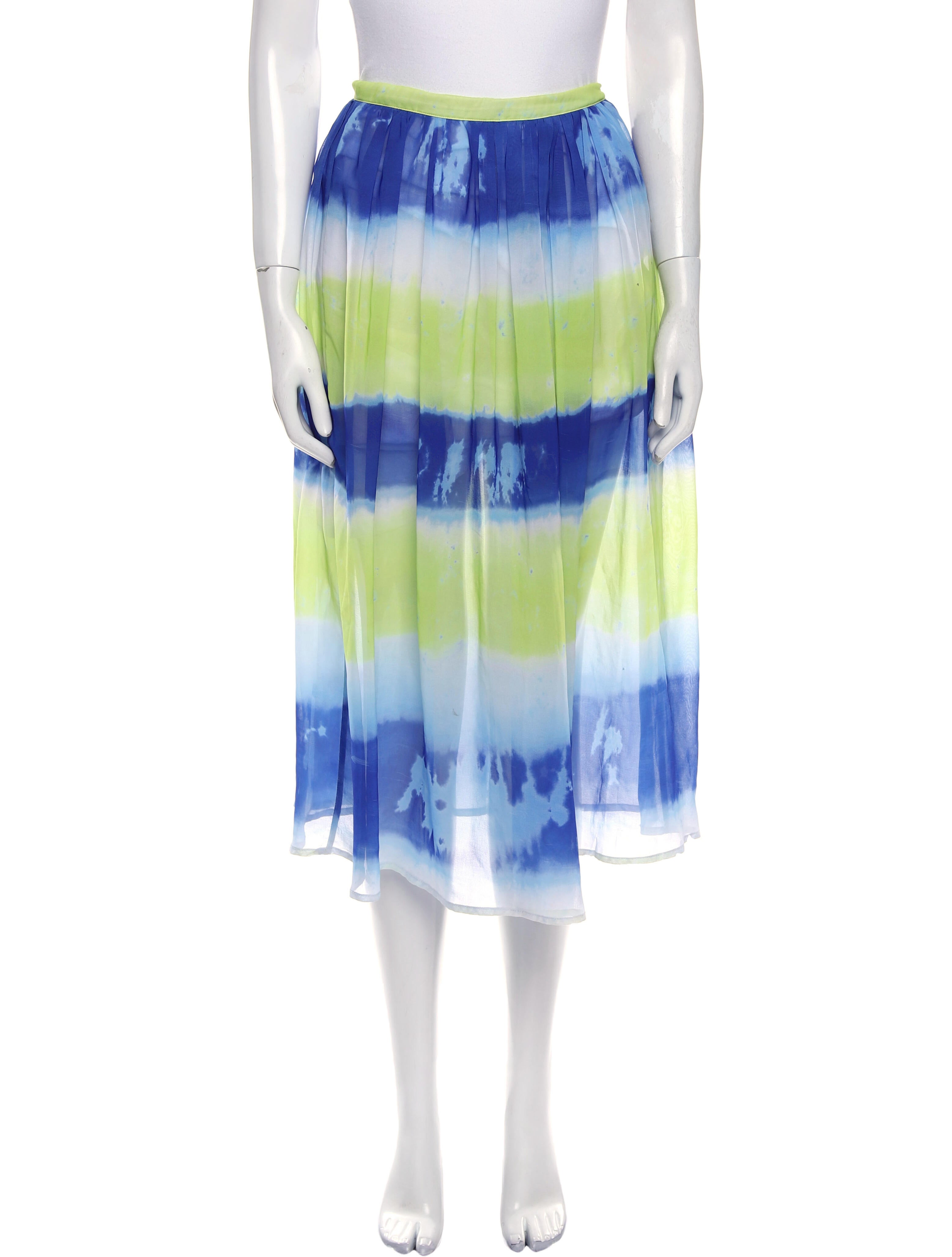 MSGM Tie-Dye Print Midi Length Skirt