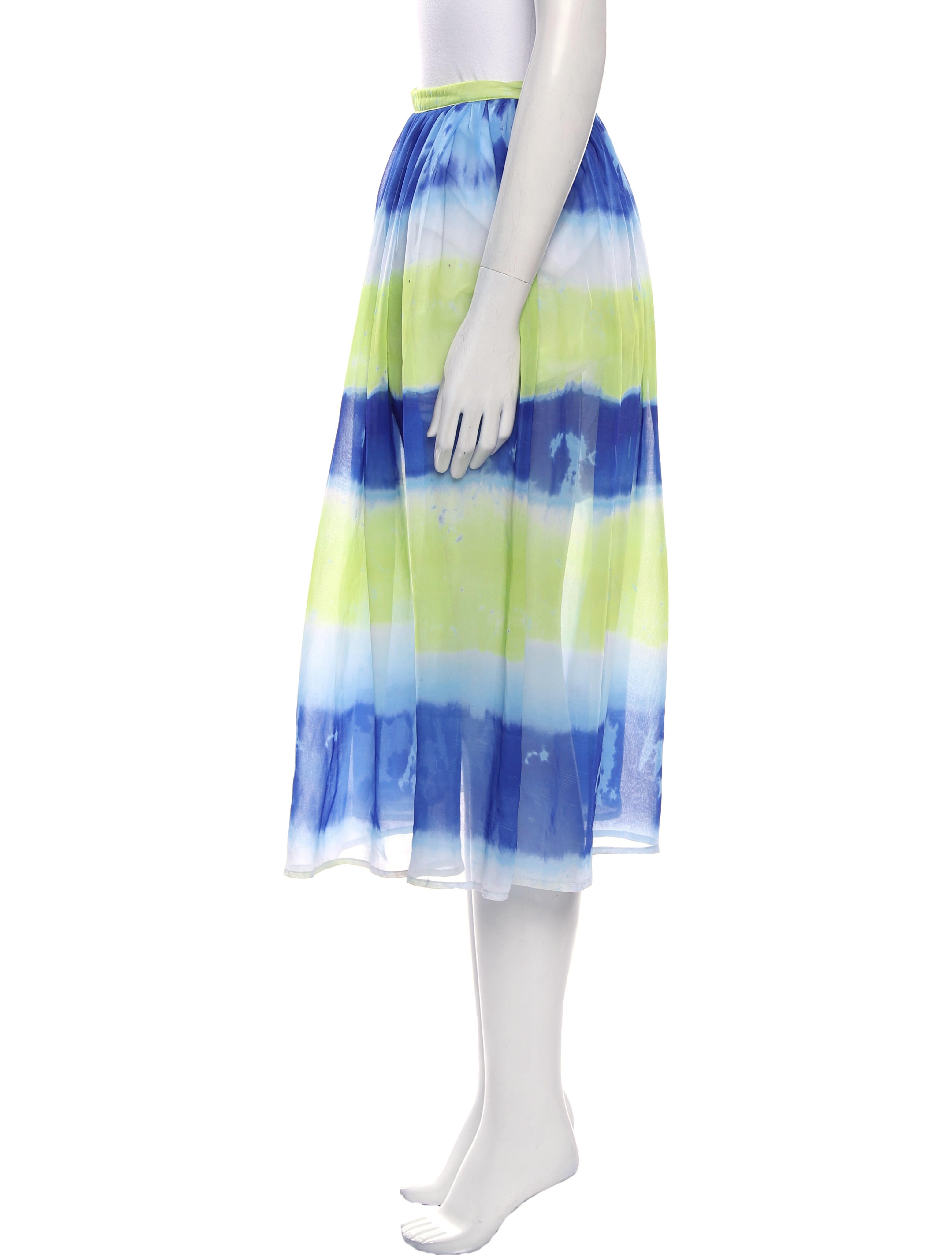 MSGM Tie-Dye Print Midi Length Skirt