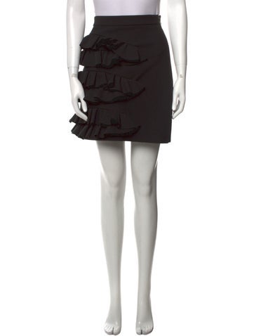 Msgm Skirts Ruffle Embellishment Mini Skirt Us2, It38 | XS