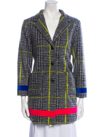 MSGM Girls' Plaid Print Coat