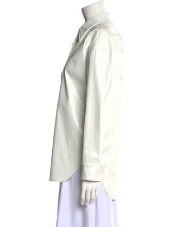 MSGM Long Sleeve Button-Up Top