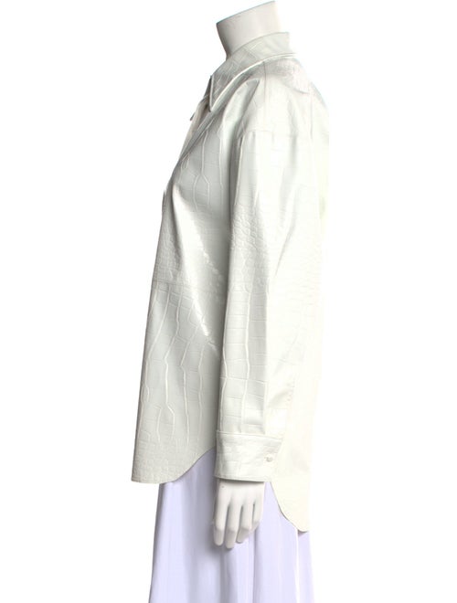 MSGM Long Sleeve Button-Up Top