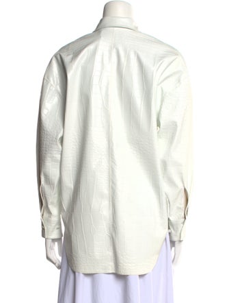 MSGM Long Sleeve Button-Up Top