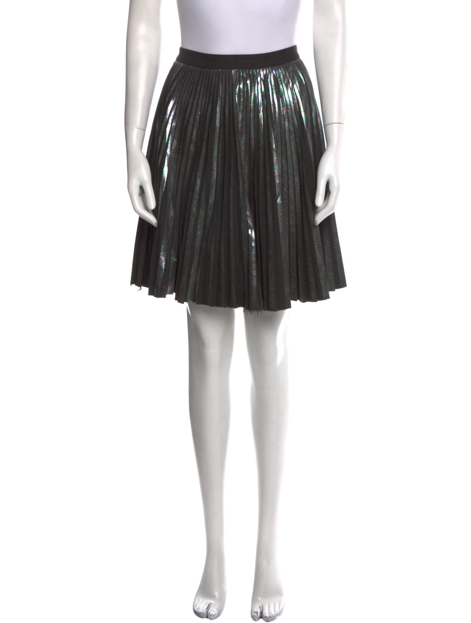 MSGM Raw-Edge Trim Knee-Length Skirt