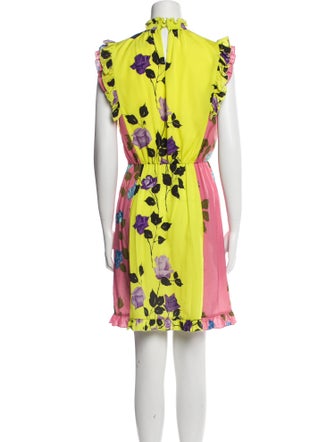 MSGM Floral Print Mini Dress