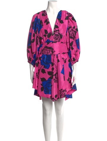 Msgm Dresses Floral Print Knee-Length Dress Us6, It42 | M