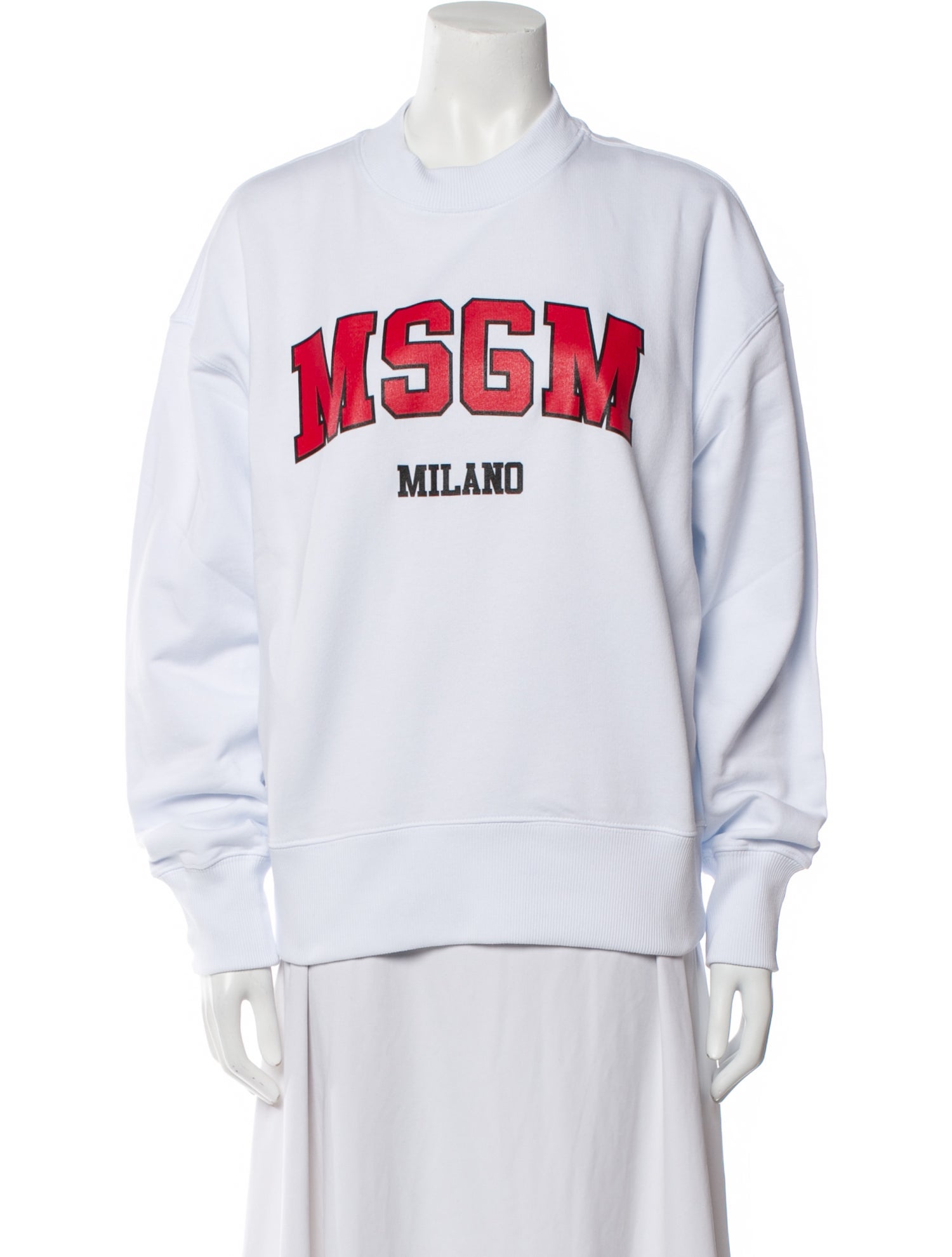 MSGM Graphic Print Crew Neck Sweatshirt w/ Tags