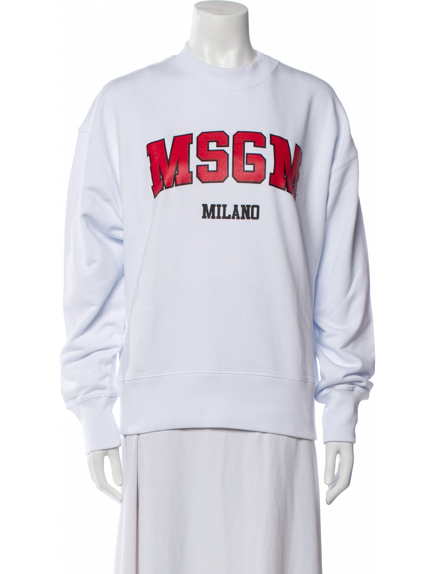 MSGM Graphic Print Crew Neck Sweatshirt w/ Tags