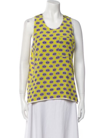 Msgm Tops Silk Printed Top Us6, It42 | M