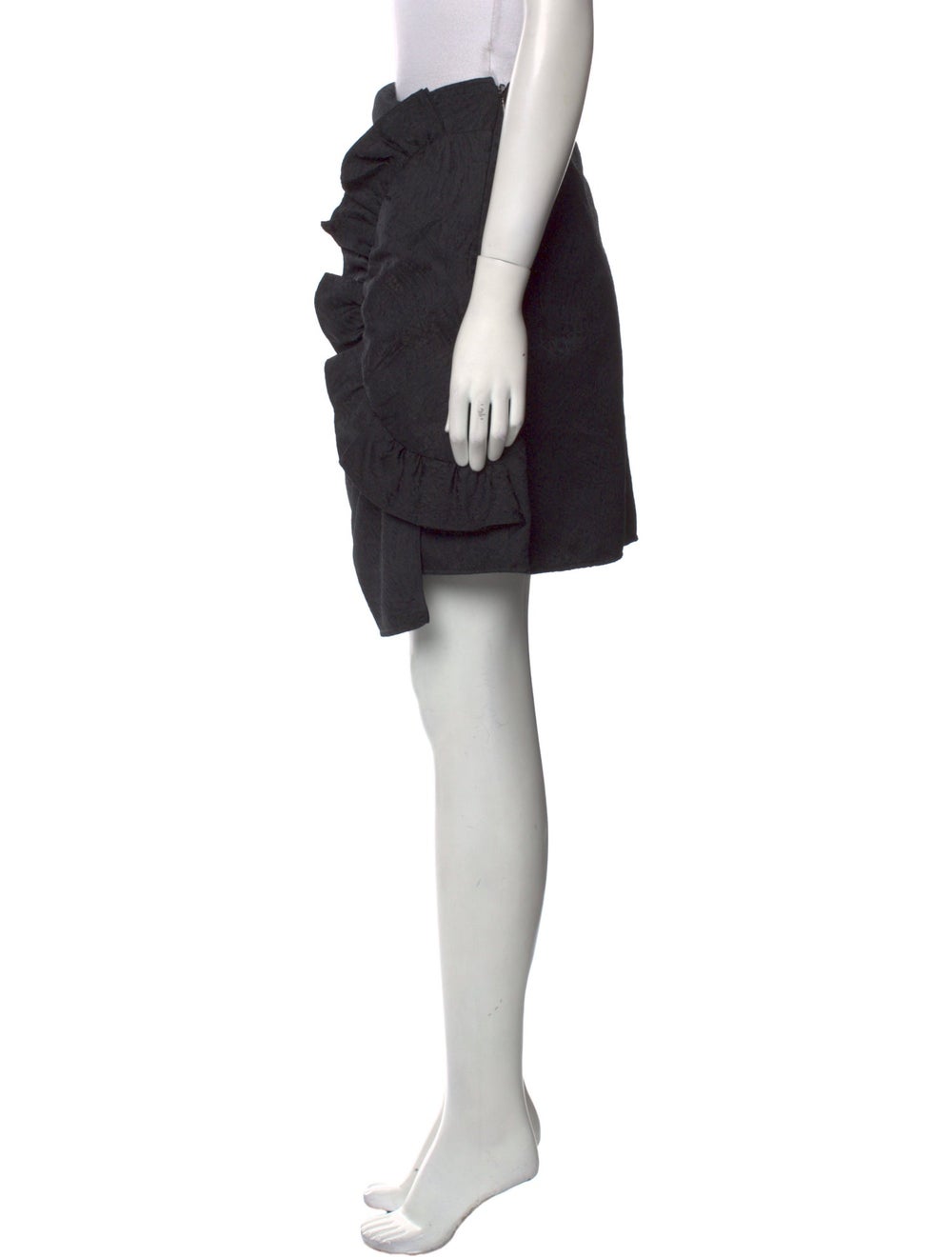 Msgm Skirt Black Ruffle Embellishment - image 2