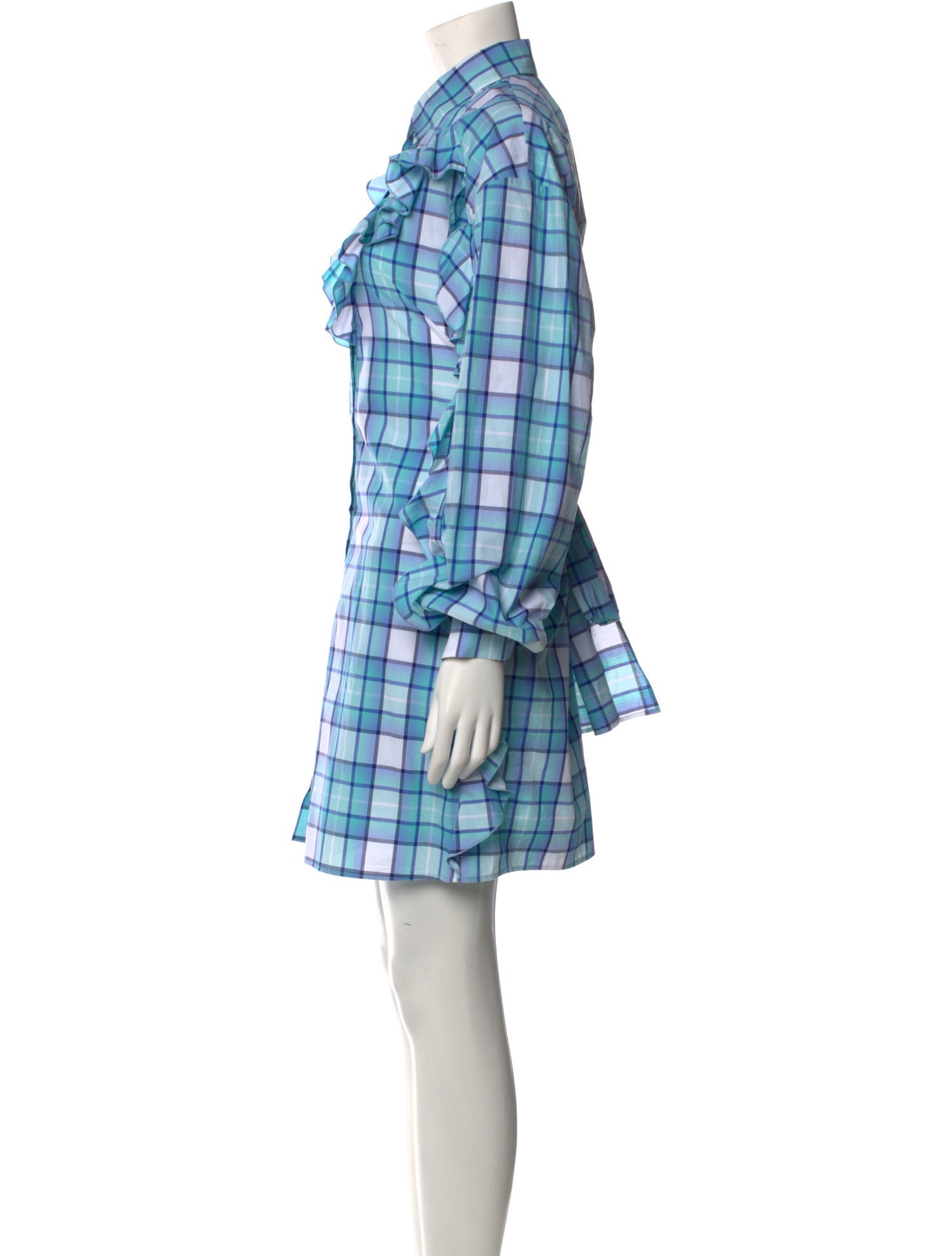 MSGM Plaid Print Mini Dress