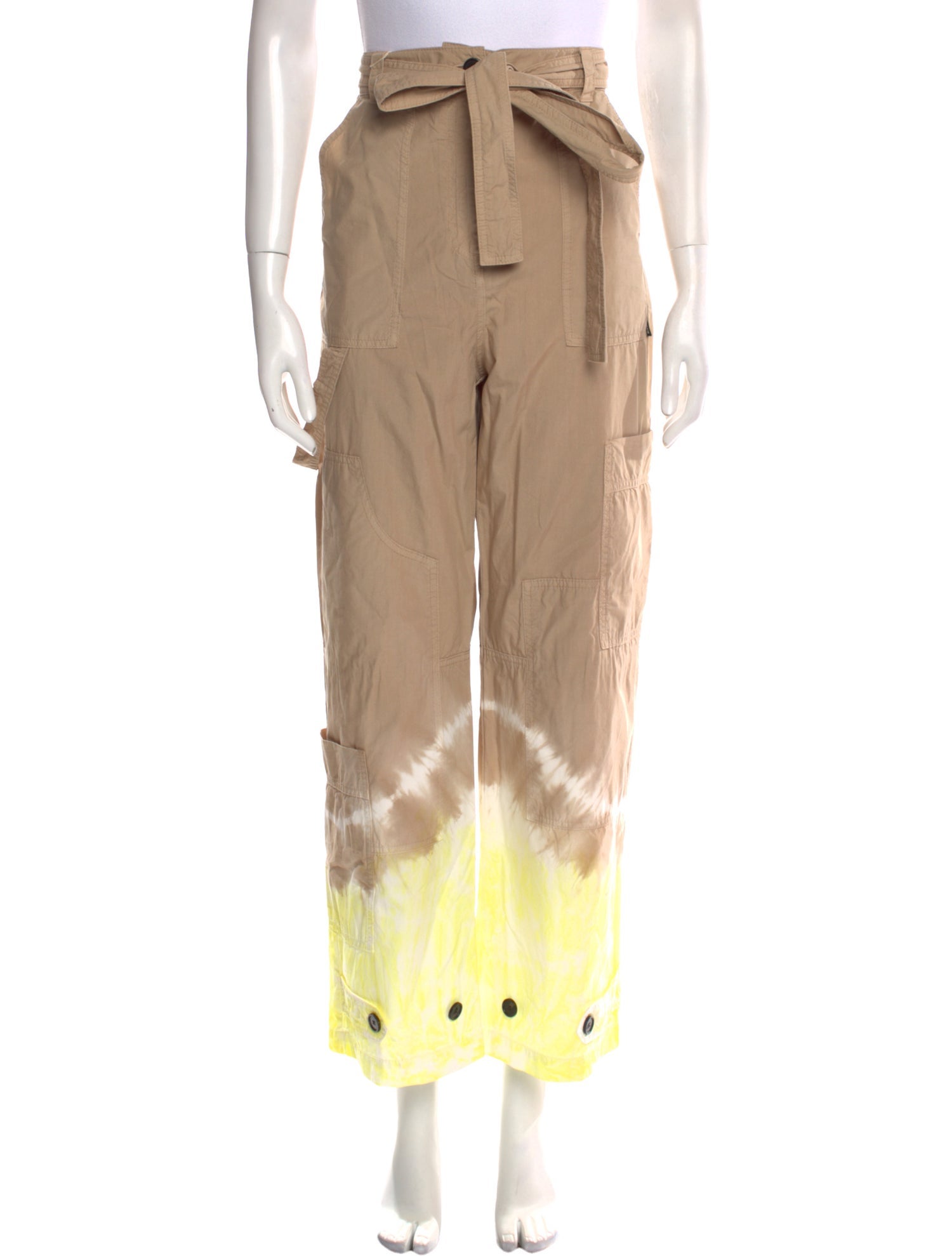 MSGM Colorblock Pattern Wide Leg Pants