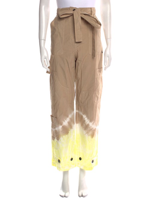 MSGM Colorblock Pattern Wide Leg Pants