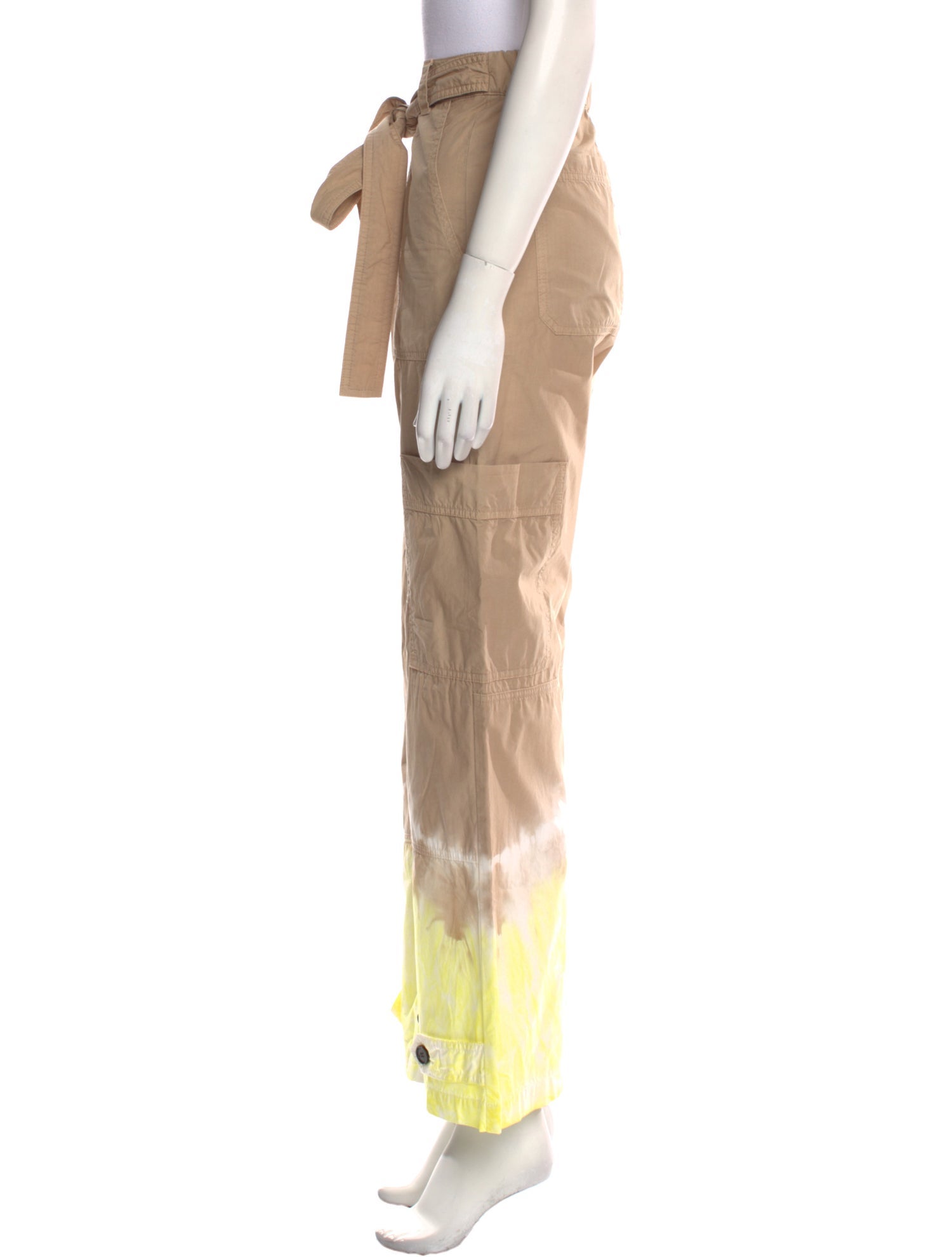 MSGM Colorblock Pattern Wide Leg Pants